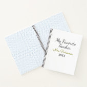 最高の先生追加年制シンプル学年 ノートブック (内部)