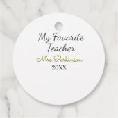 最高の先生追加年制シンプル学年 フェイバータグ (裏面)