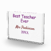 最高の先生追加年制シンプル学年 フォトブロック (右)