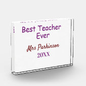 最高の先生追加年制シンプル学年 フォトブロック (左)