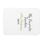 最高の先生追加年制シンプル学年 マグネット (横)