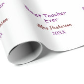 最高の先生追加年制シンプル学年 ラッピングペーパー (ロールコーナー)