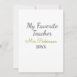 最高の先生追加年制シンプル学年 招待状