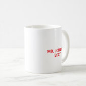 最高の先生 アップル パーソナライズド コーヒーマグカップ (正面右)