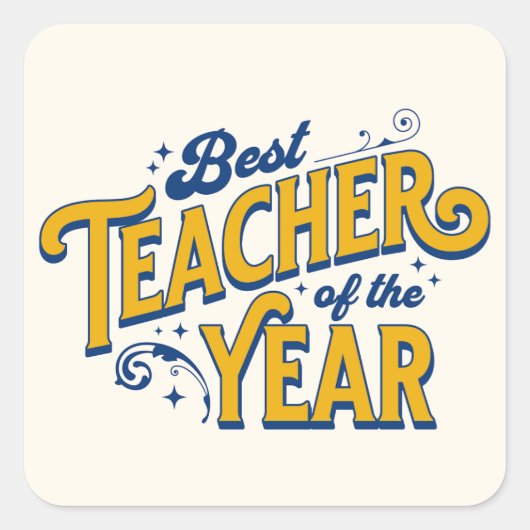 最高の先生 スクエアシール (正面)