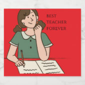 最高の先生 スパークリングワインラベル (シングルラベル)