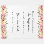 最高の先生 フリースブランケット (正面(横))