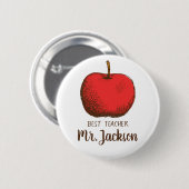 最高の先生 | ミニマルモダンおもしろい 缶バッジ (正面&裏面)