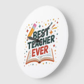 最高の先生 ラージ壁時計 (傾斜)