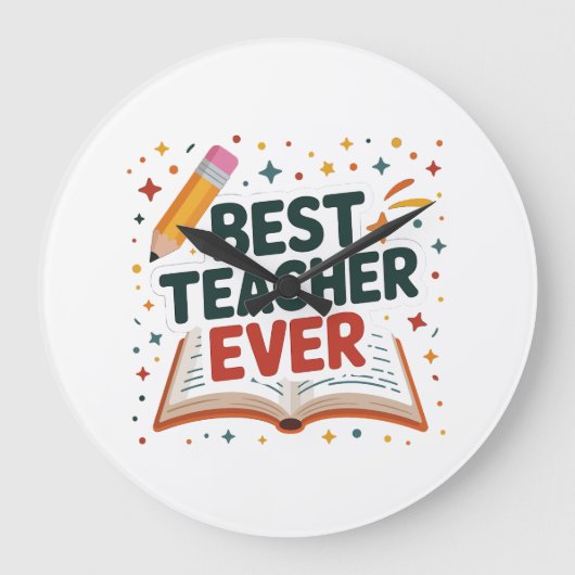 最高の先生 ラージ壁時計 (正面)