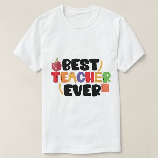 最高の先生 感謝と激励の先生 Tシャツ (デザイン正面)