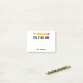 最高の先生 |注パーソナライズされた記 ポストイット (デスク上)