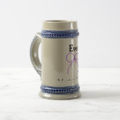 最高の先生 紫のリボン 名前入り 感謝 ギフト ビールジョッキ (正面左)