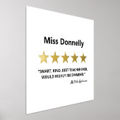 最高の先生 5つ星レビュー 箔ポスター (レイダウン)