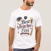最高の先生 Tシャツ | 先生への感謝の気持ちを込めて (正面)