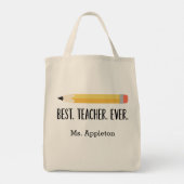 最高の先生 | Tote パーソナライズされた Bag Gift トートバッグ (裏面)