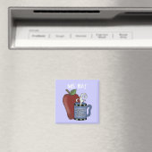 最高の先生Apple Coffee Cup冷蔵庫用マグネット マグネット (インサイチュ (食洗機))