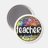 最高の先生Everカラフル - Leopard Print マグネット (正面/裏面)