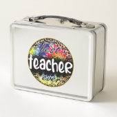 最高の先生Everカラフル - Leopard Print メタルランチボックス (裏面)