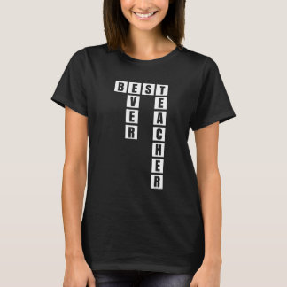 最高の先生Ever Crosswordパズル Tシャツ