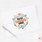 最高の先生Ever Gift Sticker ラウンドシール (封筒)
