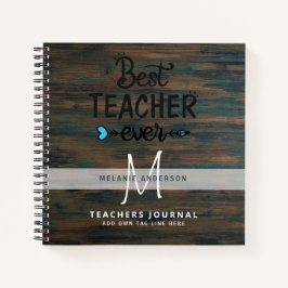 最高の先生EVER Monogram Journal Thank You ノートブック