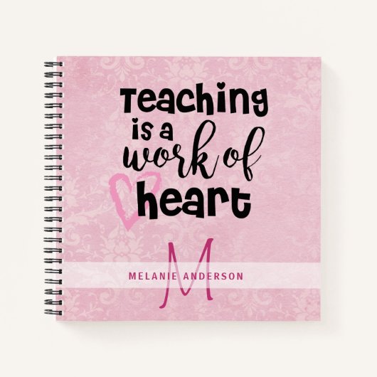 最高の先生EVER Monogram Journal Thank You ノートブック (正面)