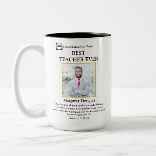 最高の先生Ever Photo & Thank you Message ツートーンマグカップ (左)
