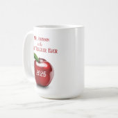 最高の先生Ever Red Apple | 先生贈与 コーヒーマグカップ (正面左)