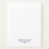 最高の先生Ever Thank Youタイポグラフィパーソナライズ プランナー手帳 (裏面)