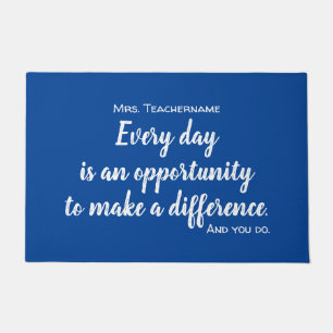 最高の先生Ever Thank You Classroom Welcome Mat ドアマット