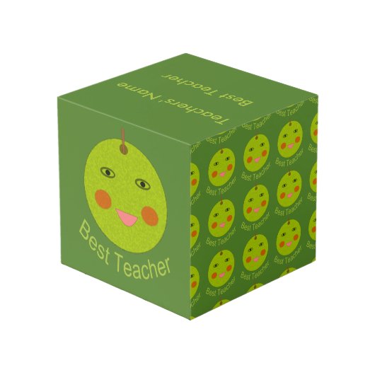 最高の先生Happy Appleカスタムフォトキューブ フォトキューブ (裏面アングル)