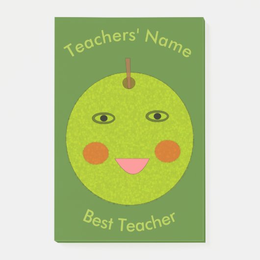 最高の先生Happy AppleカスタムPost it note ポストイット (正面)
