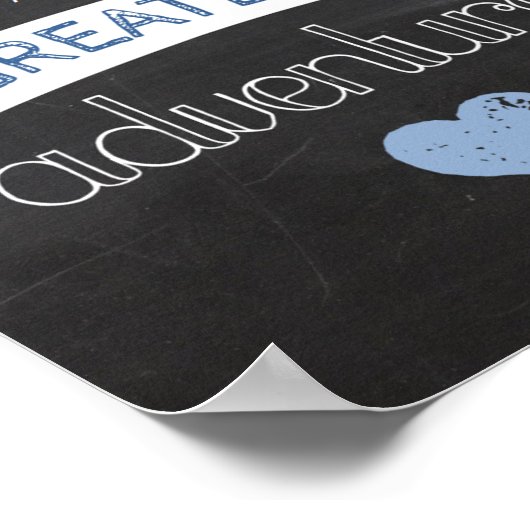 最高の冒険 黒板デザインのベビー用ポスター ポスター (角)