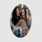 最高の写真パーソナライズされた オーナメント (正面)