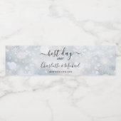 最高の冬エレガント雪結婚片 ペットボトルラベル (シングルラベル)