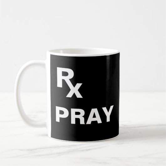 最高の処方箋 - "RX 祈り" - 信仰プラン コーヒーマグカップ (左)