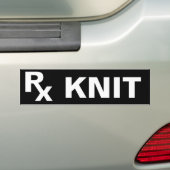 最高の処方箋 – RX KNIT – 作成 バンパーステッカー (車上)