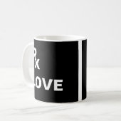 最高の処方箋 – 「RX LOVE」 – ライフプラン コーヒーマグカップ (正面左)