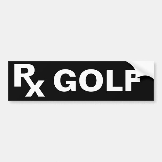 最高の処方- RX GOLF -スポーツ バンパーステッカー (正面)