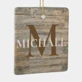 最高の動揺してパパ素朴な軽い木目 セラミックオーナメント (右)