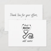 最高の医師に感謝を 永遠に感謝します 医師の皆様 サンキューカード (正面/裏面)