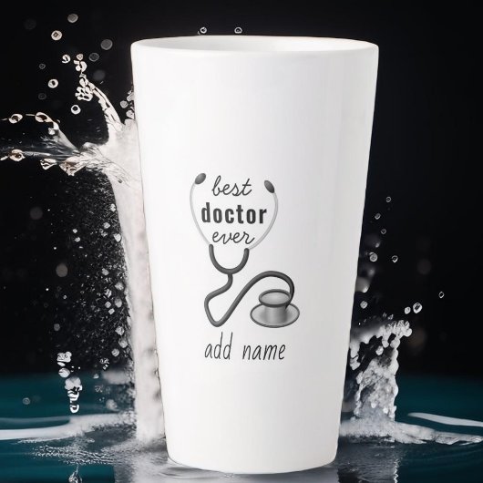最高の医師への感謝を込めて 感謝の気持ちを伝えるデザイン カフェラテマグ