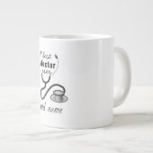最高の医師への感謝を込めて 感謝の気持ちを伝えるデザイン ジャンボコーヒーマグカップ (正面右)