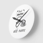 最高の医師へ 感謝の気持ちを込めて ラウンド壁時計 (傾斜)