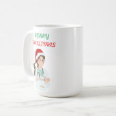 最高の医者へ クリスマスギフト コーヒーマグカップ (正面左)