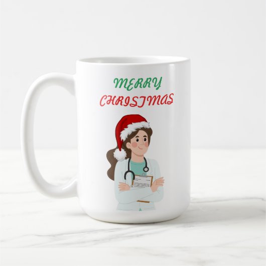 最高の医者へ クリスマスギフト コーヒーマグカップ (左)