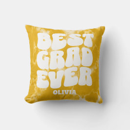最高の卒業エバーイエロー絞り染め卒業 クッション