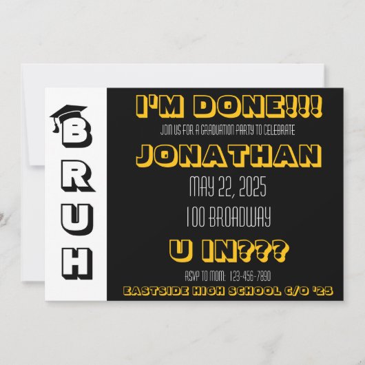最高の卒業パーティー招待状 招待状 (正面)