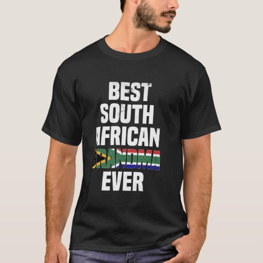 最高の南アフリカの祖母 エバー 南アフリカ おばあちゃん Tシャツ (正面)